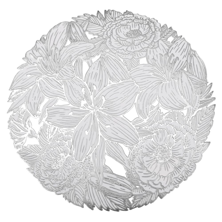 Mata dekoracyjna GLOSSY wzór 8 srebrna RAVI